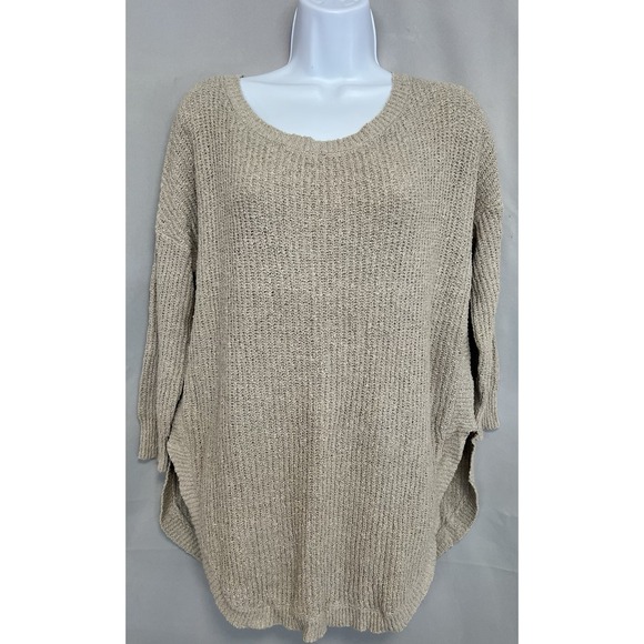 Express Sweaters - Express Beige Knit circle Hem Sweater ‎ Size Small NWT Women's